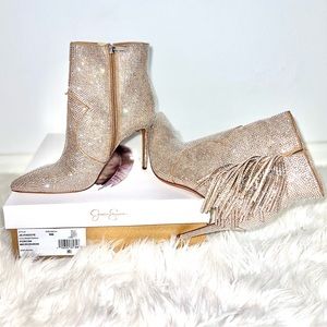 Jessica Simpson Paegye Studded Fringe Bootie (Women)